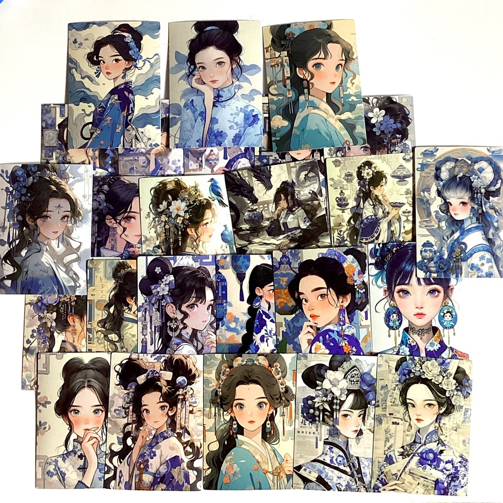 🀄️BLUE-Traditional Manga Girl Set🀄️